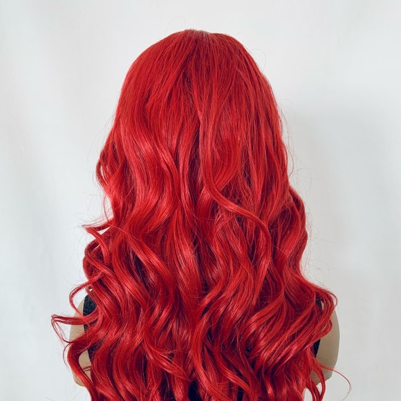 Gorgeous Red Premium Fiber Lace Front Wig for Valentines Day or Everyday - Picture 11 of 13